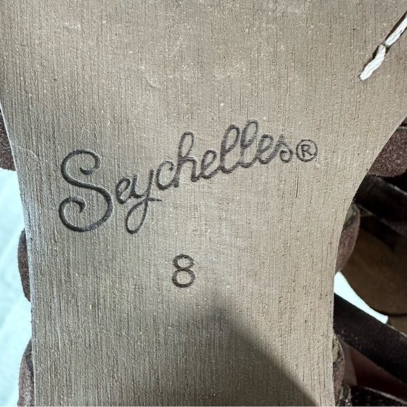 Seychelles 🎂  Strappy Chocolate brown with metallic booties Sz 8 - Picture 4 of 9